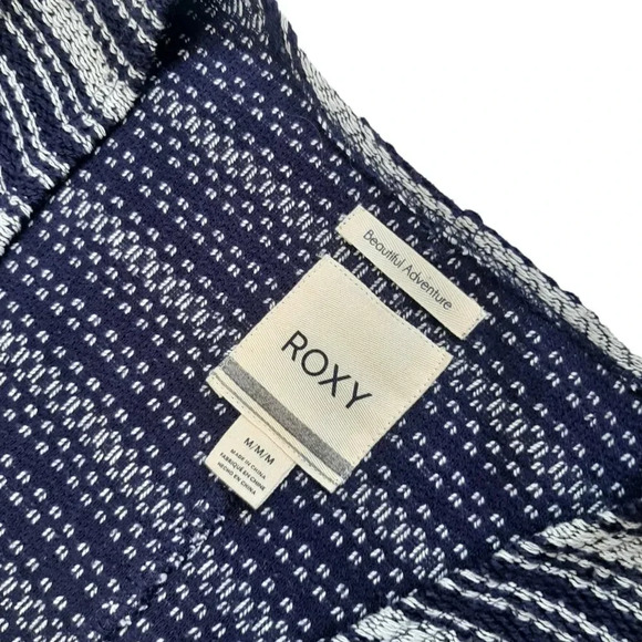 Roxy Tie Front Cardigan Boho Beach Coverup Womens Size M - Picture 7 of 7